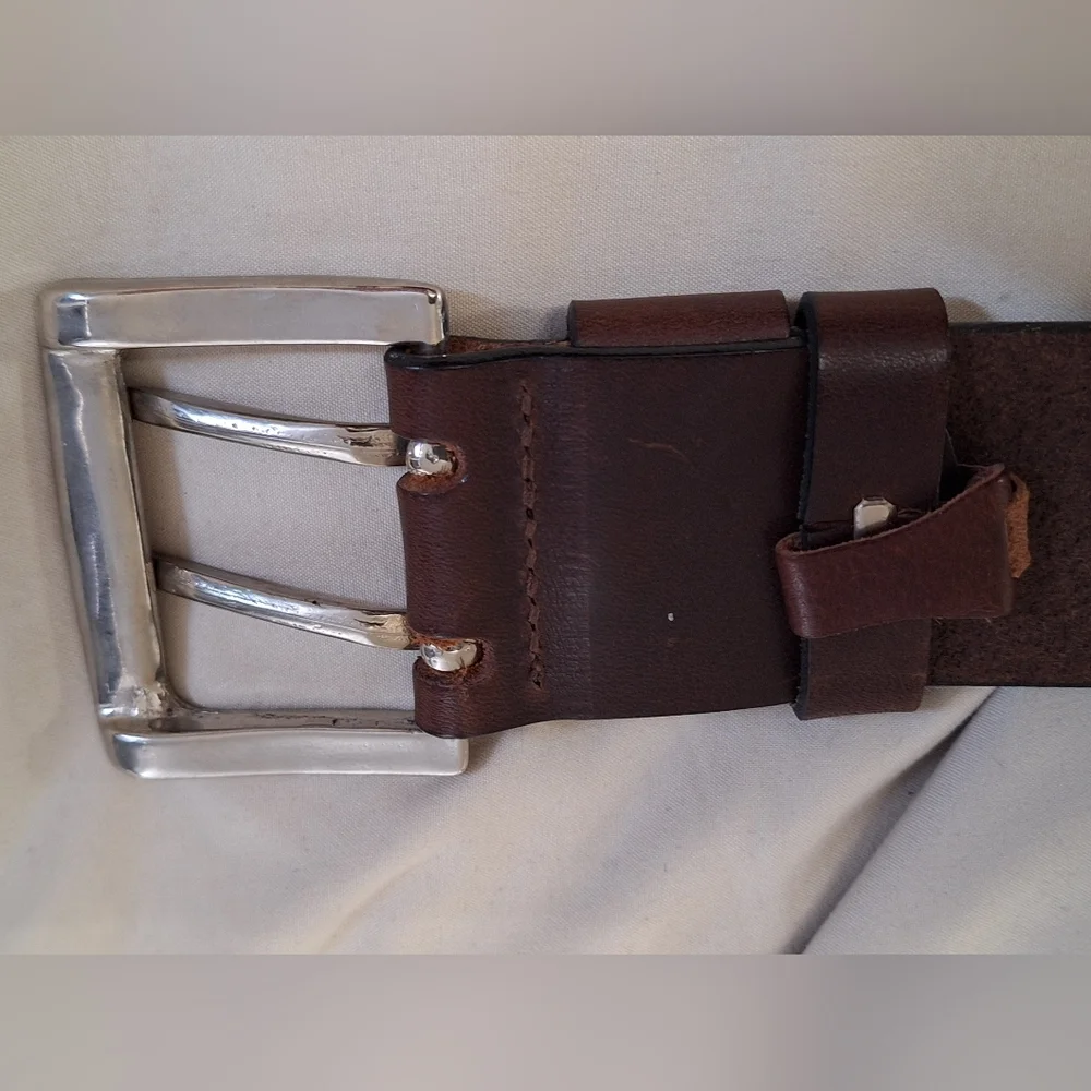 POSTCARD | Enamel Cross Crest, Dark Brown Leather Belt - Picture 6 of 14